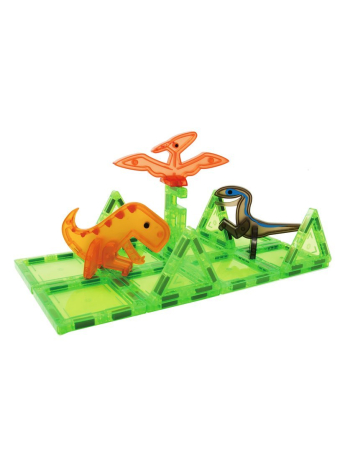 Магнитный конструктор "Динозавры", 16 деталей