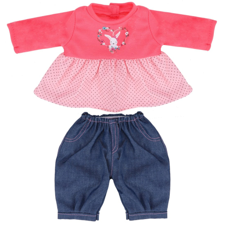 Одежда для куклы 38-43см, туника и джинсы "Мэри"