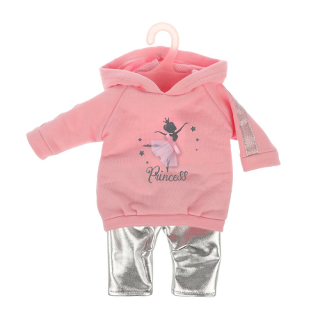 Одежда для кукол 43см, толстовка и леггинсы "Принцесса"