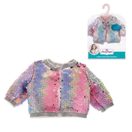 Одежда для кукол 43см, бомбер с пайетками "Блеск"