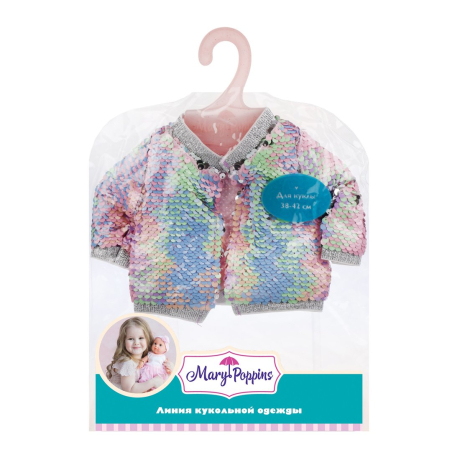 Одежда для кукол 43см, бомбер с пайетками "Блеск"