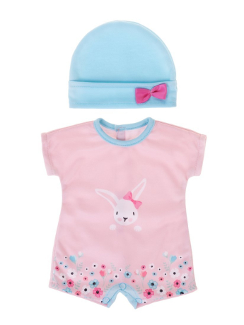 Одежда для кукол 38-43см, песочник и шапочка "Зайка"