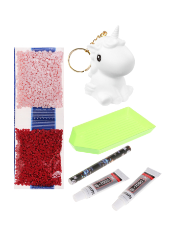 Брелок DIY алмазная мозаика. Единорог