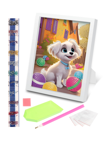 Картина из алмазной мозаики "Щенок"