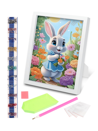 Картина из алмазной мозаики "Зайка"