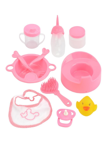 Набор аксессуаров для куклы в сумке "Уроки заботы" 11пр.