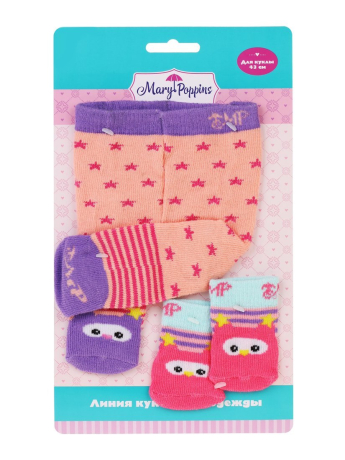 Набор “Совушка" колготки и носочки для куклы 43 см