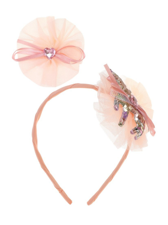 Набор из ободка, заколок и резинок "Единорог-диско", 5 см.