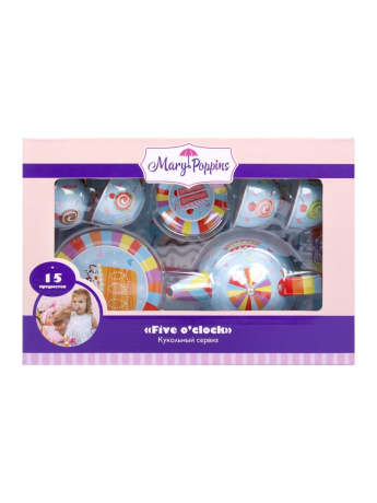 Набор мет. посуды "С днем рождения" 15 пр.