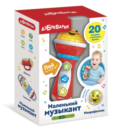 Микрофончик Маленький музыкант (красный)