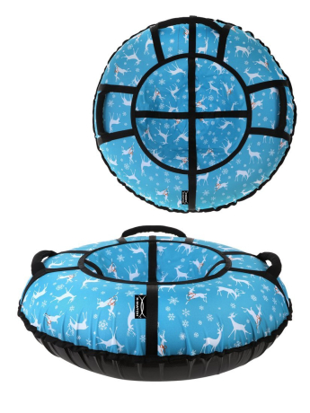 Тюбинг X-Match Люкс Олени бирюзовые 100 см.