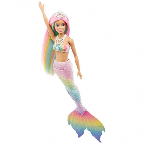 Кукла Barbie русалочка меняющая цвет с разноцветными волосами в ассорт.