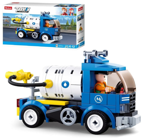 Конструктор Спецтехника Поливочный водовоз, 121 дет