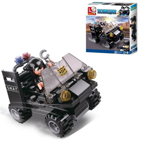 Конструктор Полиция Вертолет, 73 дет