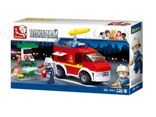 Конструктор Пожар на автозаправке, 136 дет
