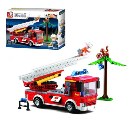 Конструктор Пожарная машина с подъемной люлькой, 269 дет