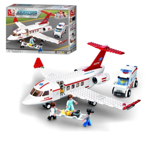 Конструктор Авиация Самолет скорой помощи, 335 дет