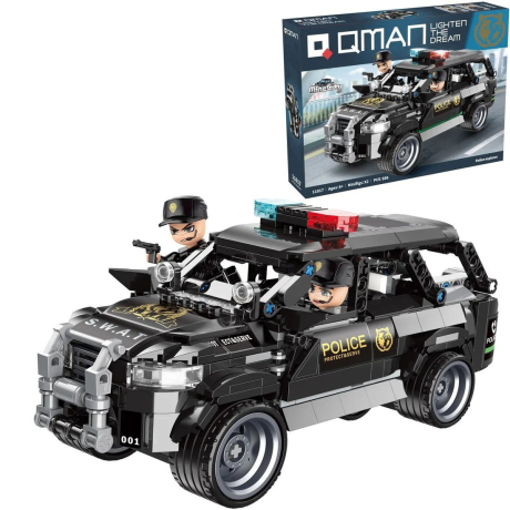 Конструктор Полицейский внедорожник преследует преступника, 686 дет