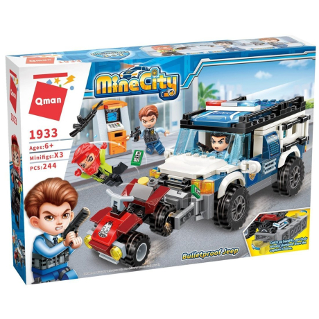 Конструктор Полицейский джип догоняет преступника на квадроцикле, 244 дет