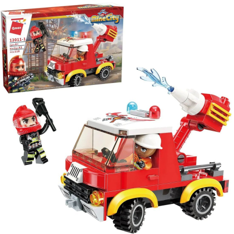 Конструктор Пожарная машина, 110 дет