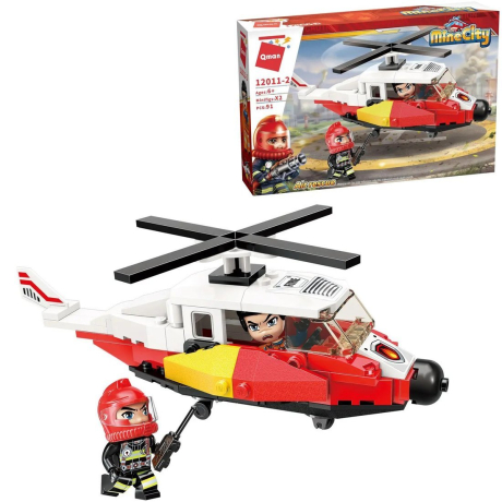 Конструктор Пожарный вертолет, 91 дет