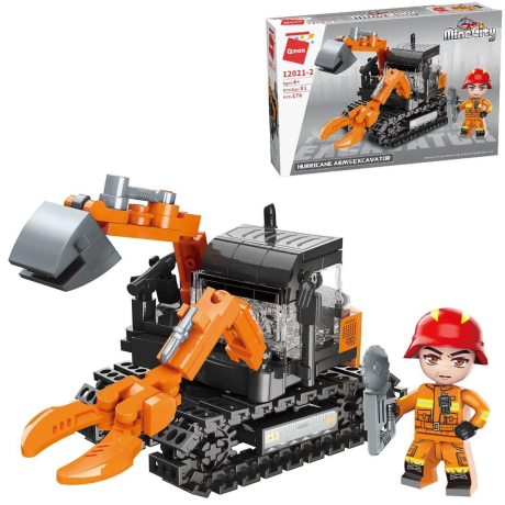 Конструктор Пожарный трактор-манипулятор, 176 дет