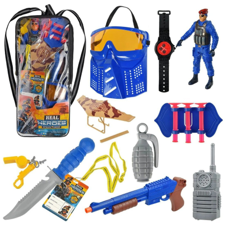 Игровой набор Военный в рюкзачке, 17 предметов