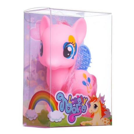 Пони с расческой, 11, 5*7 см, розовая