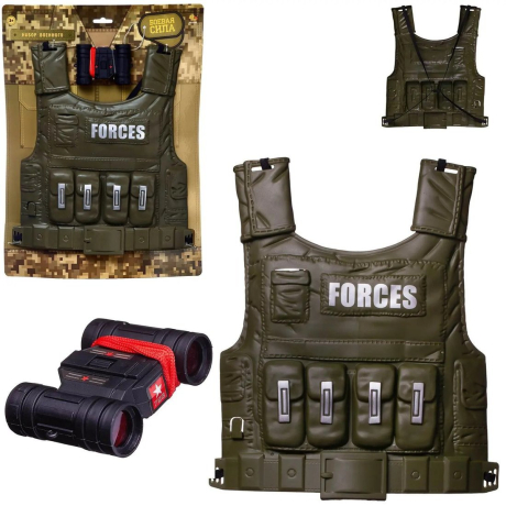 Игровой набор Боевая сила Военный жилет и бинокль