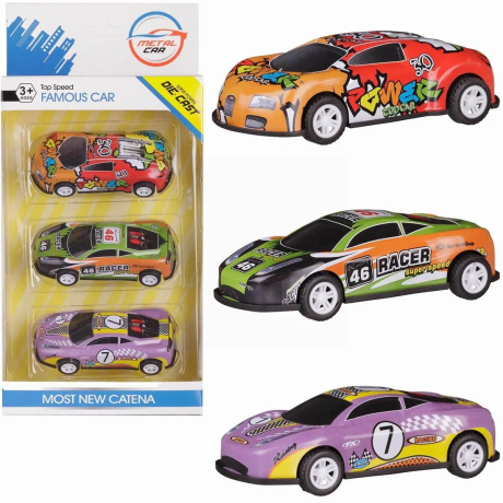 Набор машинок металл., 3 шт