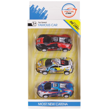 Набор машинок металл., ин., 3 шт