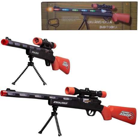 Винтовка снайперская с подставкой для стрельбы, эл/мех, свет, звук
