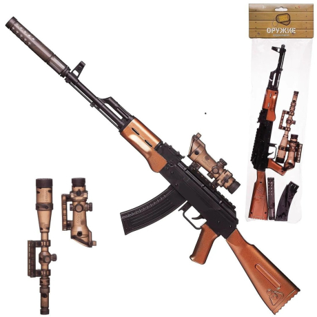 Автомат с 2 съемными прицелами, свет, звук