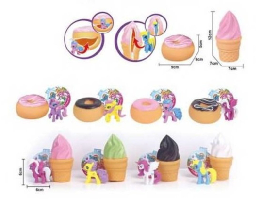 Пони-мини в мороженом/пончике, в ассорт.