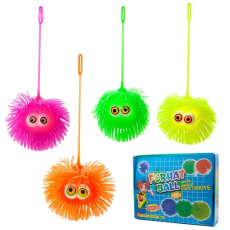 Игрушка-антистресс Мялка Мячик, световые эффекты, в дисплее 12 шт.