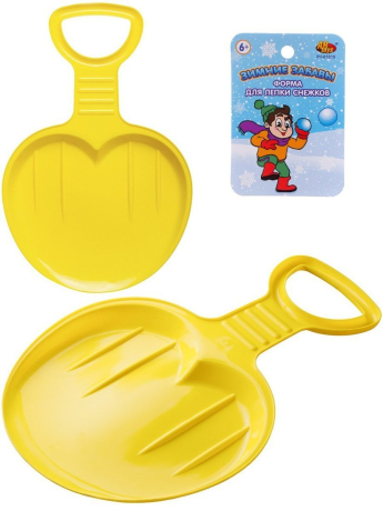 Ледянка Зимние забавы (ширина сиденья 34 см), желтая