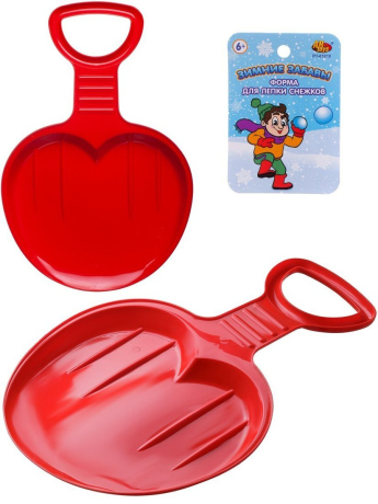 Ледянка Зимние забавы (ширина сиденья 34 см), красная