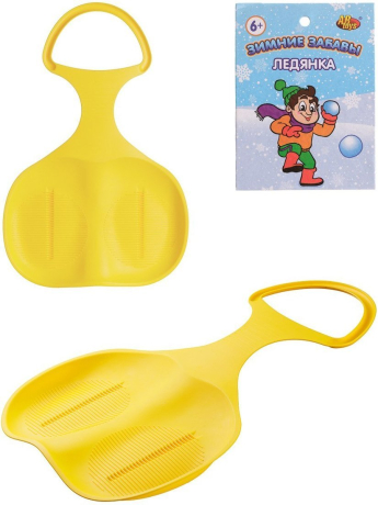 Ледянка Зимние забавы (ширина сиденья 37 см), желтая