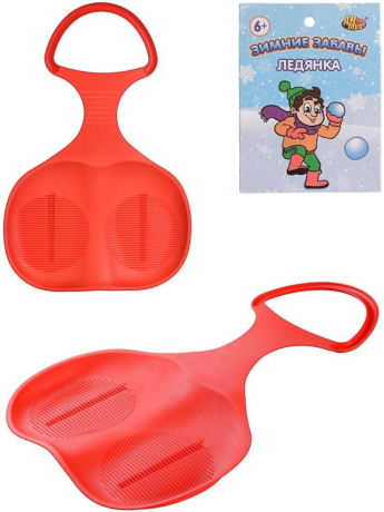 Ледянка Зимние забавы (ширина сиденья 37 см), красная
