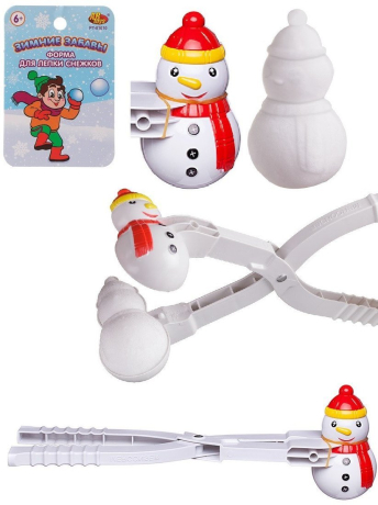 Снежколеп Снеговик (размер снежка11, 5х6см) 38 см, белый