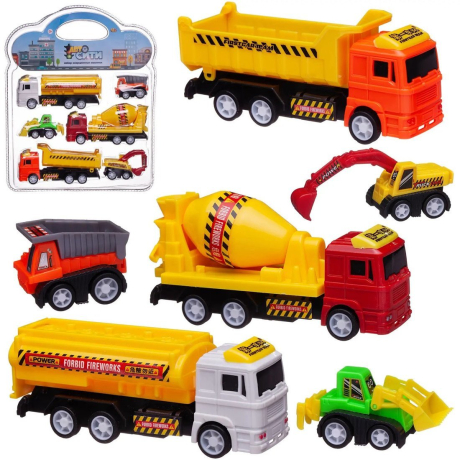 Набор машинок Спецтехника 6 шт, инерция