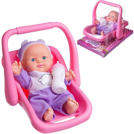 Пупс Мой малыш с бутылочкой в переноске, 23см