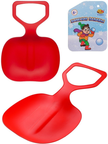Ледянка Зимние забавы (ширина сиденья 35 см), красная