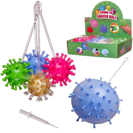 Мяч-надувнушка, дисплей 12 шт