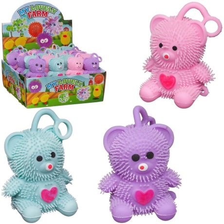 Игрушка-антистресс Мялка-колючка Медвежонок, со световыми эффектами