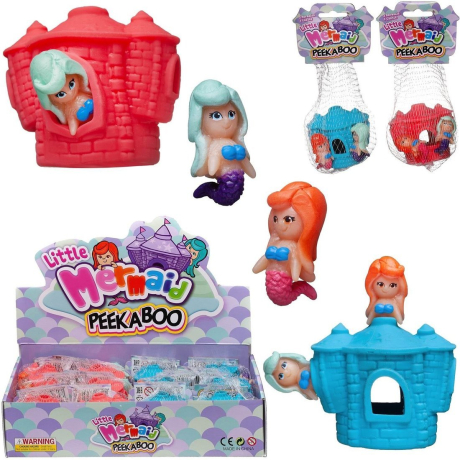 Игрушка-антистресс Русалочки в домике, 12 шт в дисплее