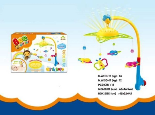 Мобиль Пчелки с проектором, на батарейках