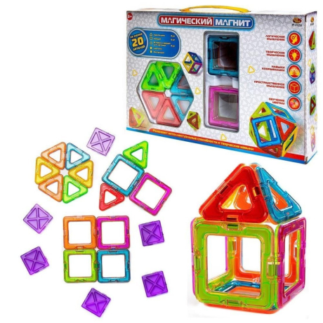 Магнитный конструктор, 20 деталей