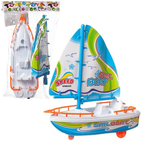 Игрушка заводная Лодка парусная, в ассорт.