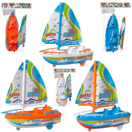 Игрушка заводная Лодка парусная, в ассорт.